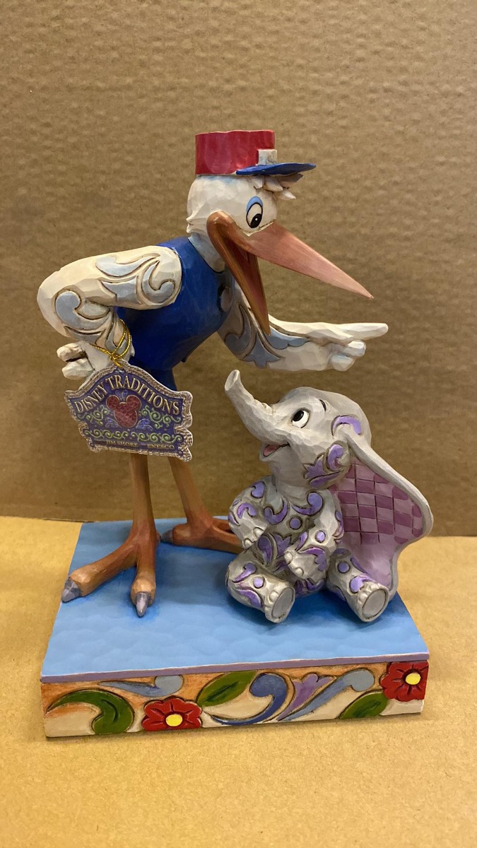 Jim Shore Disney Traditions Dumbo and Stork - Special Delivery