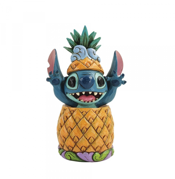 Jim Shore Disney Traditions Stitch in a Pineapple Figurine