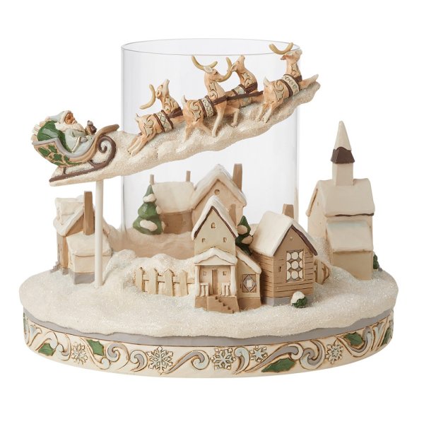 Jim Shore Heartwood Creek Sleigh with Reindeer Candle Ring