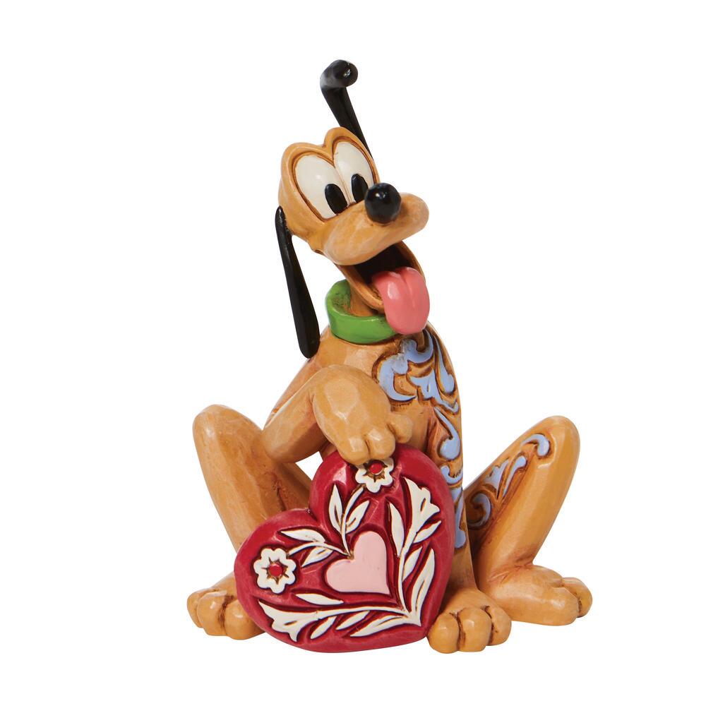 Jim Shore Disney Traditions Pluto Heart Mini Figurine