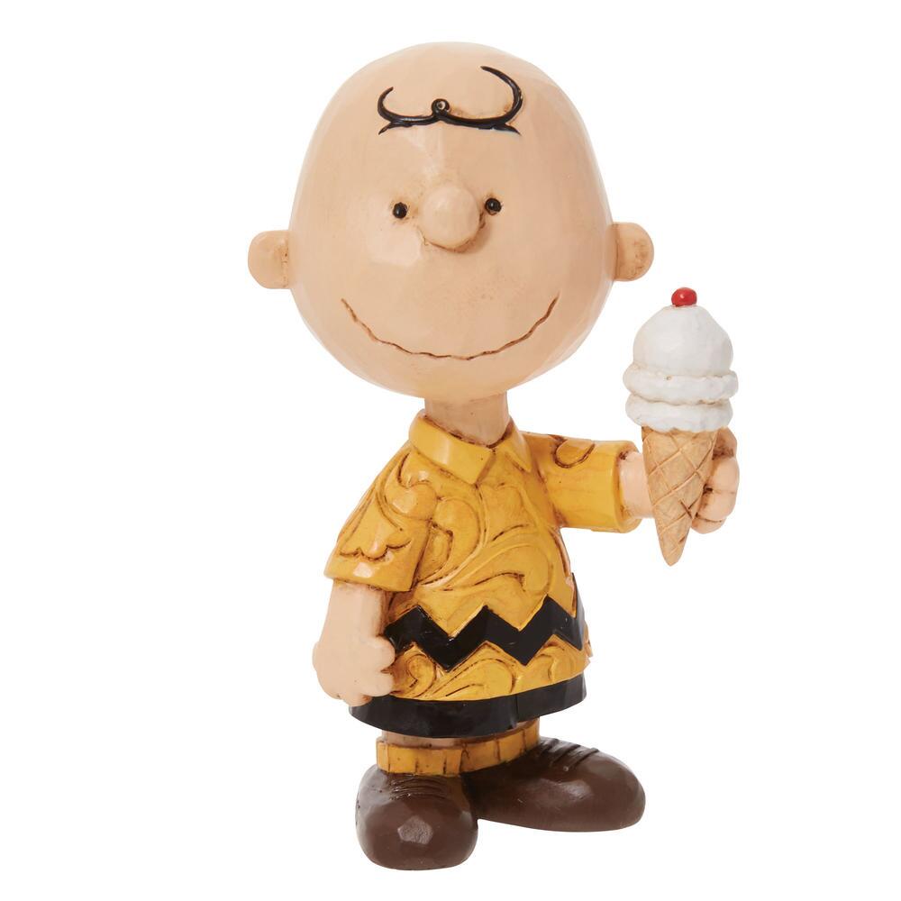 Jim Shore Peanuts Mini Charlie Brown with Ice Cream