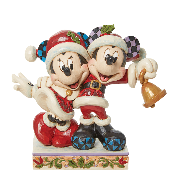 Jim Shore Disney Traditions Jingle Bell (Mickey and Minnie Mouse Santa  Figurine)