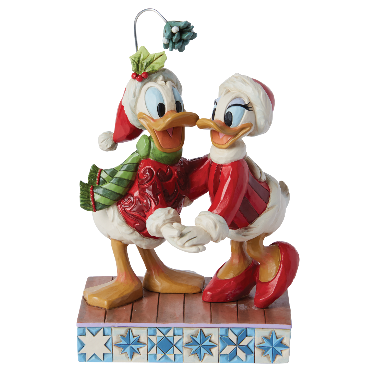 Jim Shore Disney Traditions Merry Mistletoe Holiday Donald & Daisy Duck Figurine