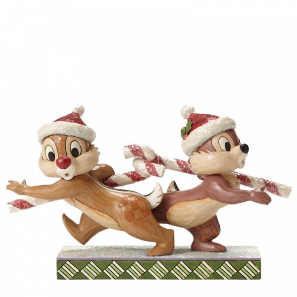 Jim Shore Disney Traditions Chip 'n' Dale Figurine Christmas Figurine