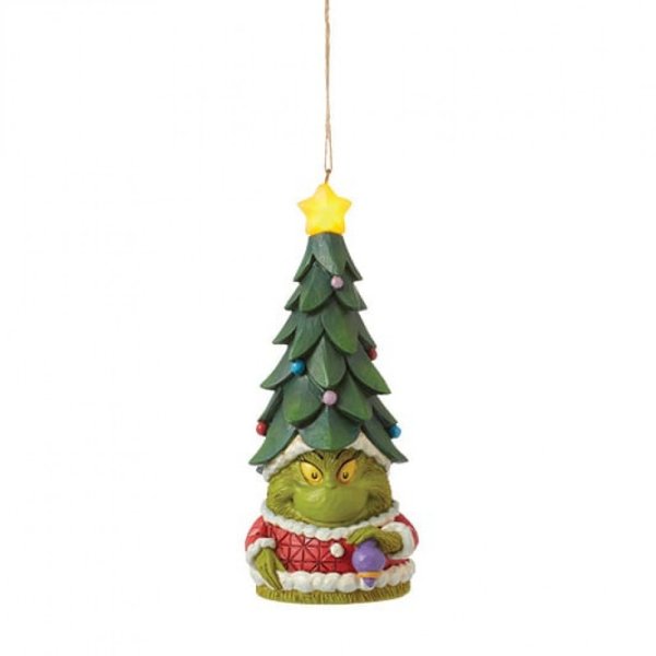 Jim Shore The Grinch Gnome Light Up Hanging Ornament