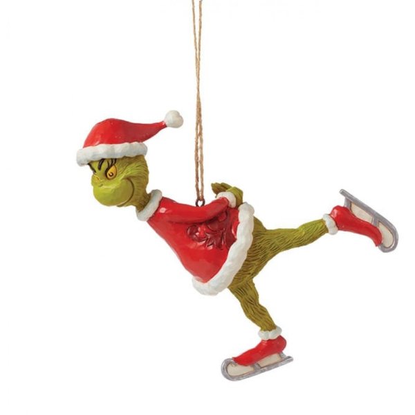 Jim Shore The Grinch Ice Skating Hanging Ornament