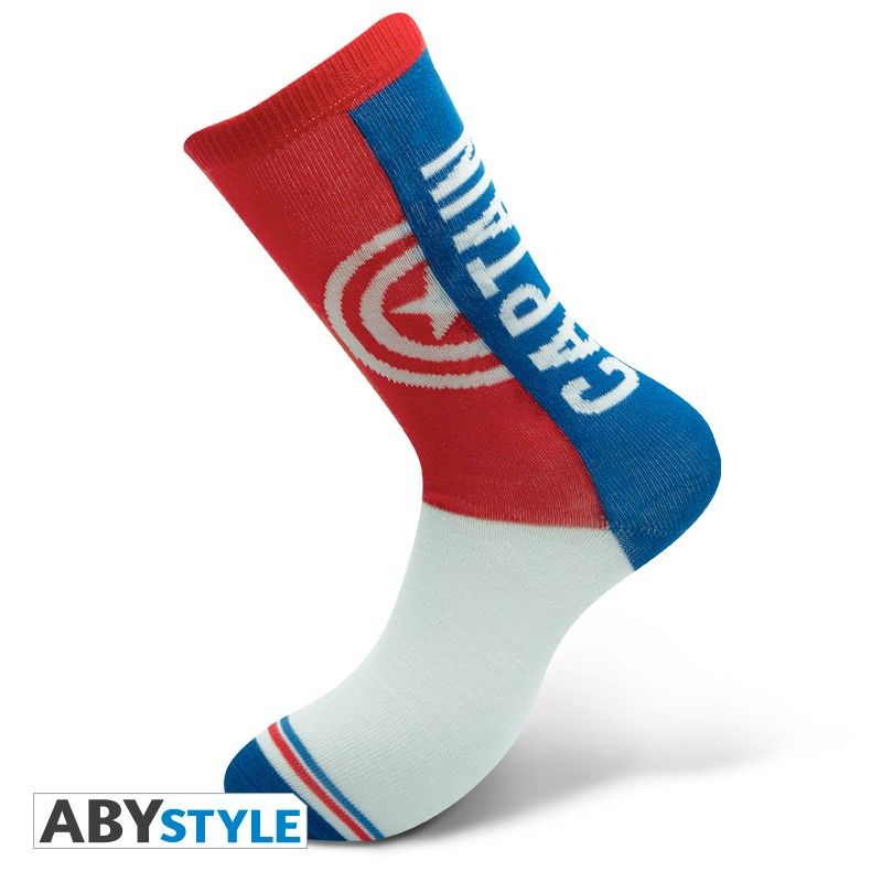 MARVEL - Socks - Blue, Red, White - Captain America - ABYSOC009