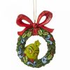 Jim Shore The Grinch Peeking Through Wreath (Hanging Ornament) - 6006571