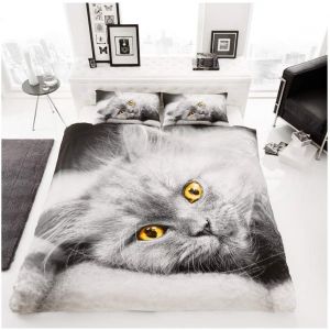 Wildlife Cat 3D King Size Duvet Cover Set