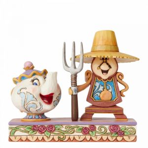 Disney Traditions *Hand Signed* Workin Round the Clock (Mrs Potts and Cogsworth) - 6002813