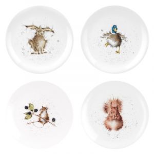 Wrendale 8" Coupe Plate - Assorted Set of 4