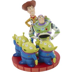 Precious Moments Disney and Pixar We Look Up To You Woody, Buzz and Martian Figurine