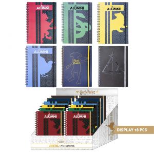 Set of 6 Harry Potter A5 Notebooks  (4 x red 2 x black)