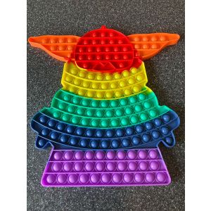 MEGA JUMBO 27CM Pop It Fidget Alien Rainbow