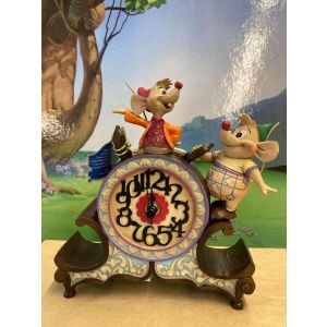 Disney Traditions Jaq and Gus A Stitch In Time Clock - 4039084