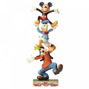 Jim Shore Disney Traditions Teetering Tower (Goofy, Donald Duck and Mickey Mouse Figurine)