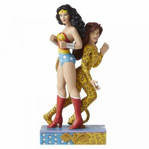 Jim Shore DC Wonder Woman and Cheetah Figurine