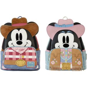 Loungefly Western Mickey and Minnie Cosplay Mini Backpacks - Set of 2
