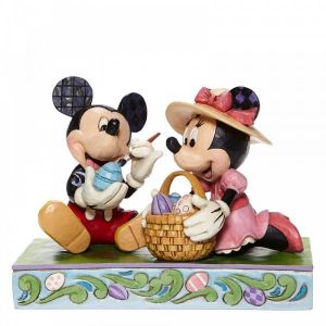 Disney Traditions Easter Artistry - Mickey and Minnie Easter Figurine - SIGNED JIM SHORE