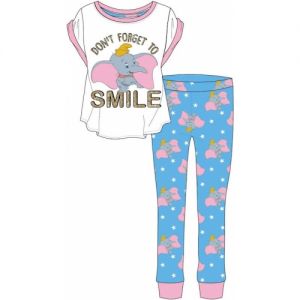 Ladies Official Disney Dumbo S/Sleeve Top & Cuffed Lounge Pant Pyjama Set - 33392