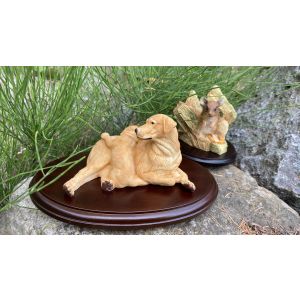 Teviotdale Set of 2 Ornaments - Mouse with Hole and Labrador with Pups (Golden)