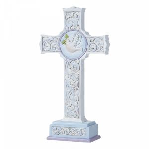 Jim Shore Heartwood Two Sided Standing Cross Figurine - 6008405