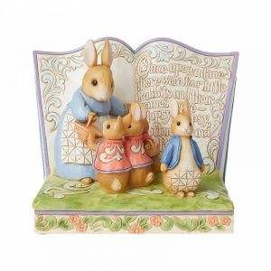 Jim Shore Beatrix Potter Once Upon a Time There Were Four Little Rabbits (Peter Rabbit Storybook Figurine) - 6008742