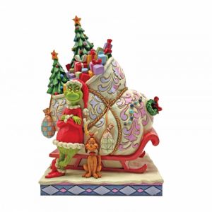 The Grinch Standing in front of Sleigh - The Grinch by Jim Shore - 6008884