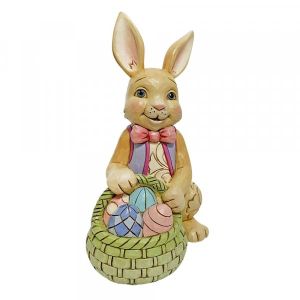 Jim Shore Heartwood Creek Bunny with Easter Basket Mini Figurine