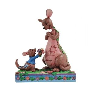 Jim Shore Disney Traditions Roo Giving Kanga Flowers Figurine - SIGNED JIM SHORE