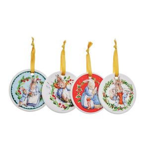 Beatrix Potter Peter Rabbit Ceramic Hanging Ornaments (Set of 4)