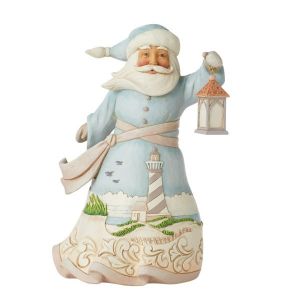 Jim Shore Heartwood Creek Santa with Lighthouse Scene Figurine