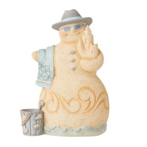 Jim Shore Heartwood Creek Snowman with Beach Towel Figurine