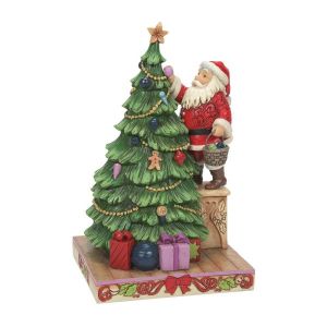 Jim Shore Heartwood Creek Santa on Step Decorating Tree Figurine
