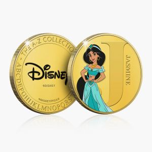 J Is For Jasmine Gold-Plated Full Colour Commemorative Coin