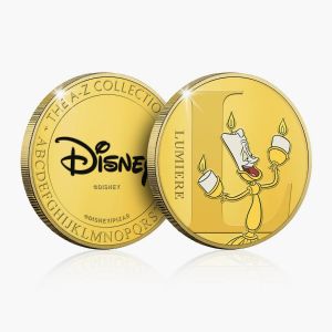 L Is For Lumiere Gold-Plated Full Colour Commemorative Coin