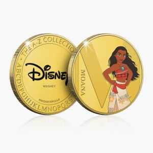 M Is For Moana Gold-Plated Full Colour Commemorative Coin