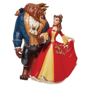 Disney Traditions Beauty & the Beast Enchanted Christmas Figurine - Slight Paint Fault - Non returnable