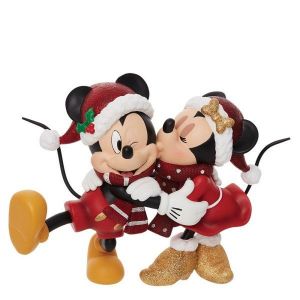 Disney Showcase Christmas Mickey and Minnie Mouse Figrurine - Slight Fault - Non Returnable