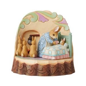 Jim Shore Beatrix Potter Mrs Rabbit and Bunnies Carved by Heart Figurine