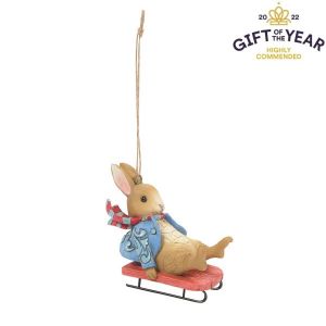 Beatrix Potter Peter Rabbit Sledging Hanging Ornament