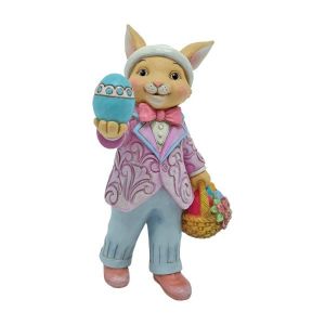 Jim Shore Heartwood Creek Pint Size Bunny with Eggs Figurine