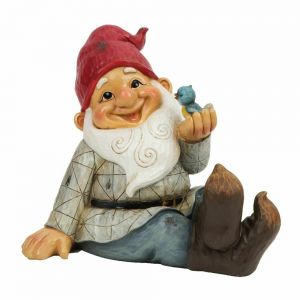 Country Living Garden Gnome With A Bird On Hand - 58296