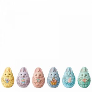 Heartwood Creek Bunny Eggs Mini Figurines Pack 6 1 of each Colour - 6006227