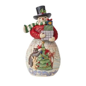 Heartwood Creek Snowman with Gifts Figurine 