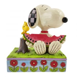 Jim Shore Peanuts Snoopy and Woodstock eating Watermelon  Figurine