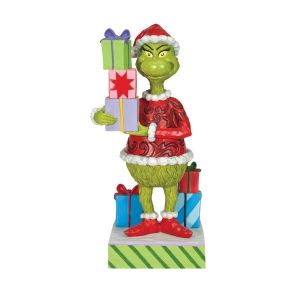 Jim Shore The Grinch Holding Presents