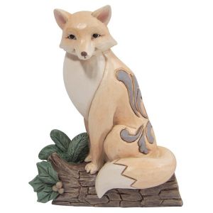Jim Shore Heartwood Creek Fox on Birch Log Mini Figurine