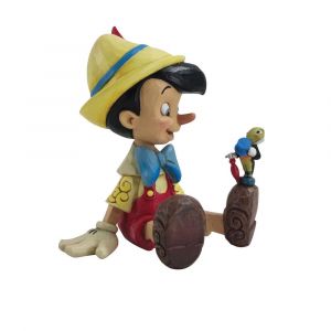 Jim Shore Disney Traditions Pinocchio & Jiminy Sitting