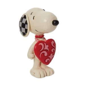 Jim Shore Peanuts Snoopy wearing Heart Sign